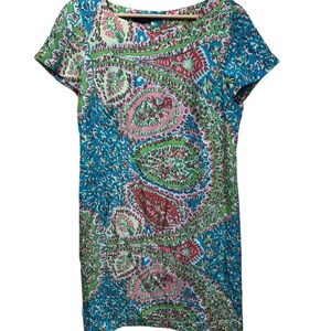 Talbots Colorful Paisley MIDI Length Dress Size 4